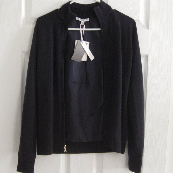 Fairway & Greene Abbey Merino Wool Windsweater Full Zip Purple Eclipse XS NWT - Picture 3 of 11